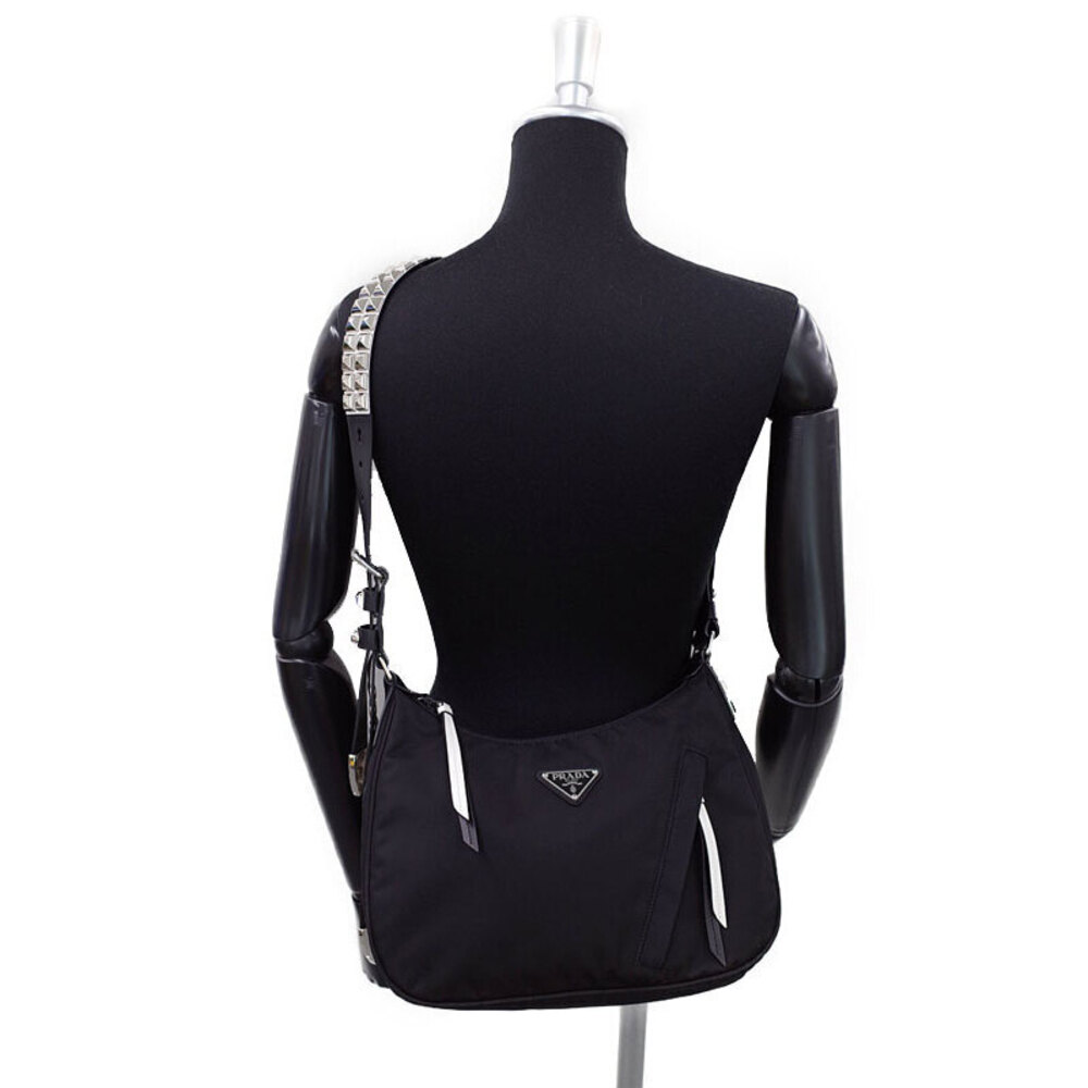 Prada Studded Bag Shoulder Black - Picture 9 of 9